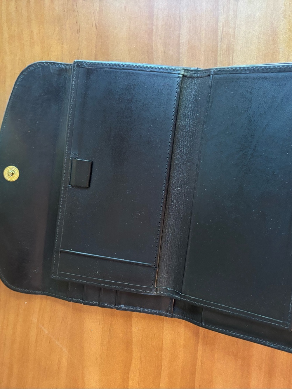 Vintage Coach Water Buffalo Combo Wallet Checkbook Black Leather - Picture 5 of 14
